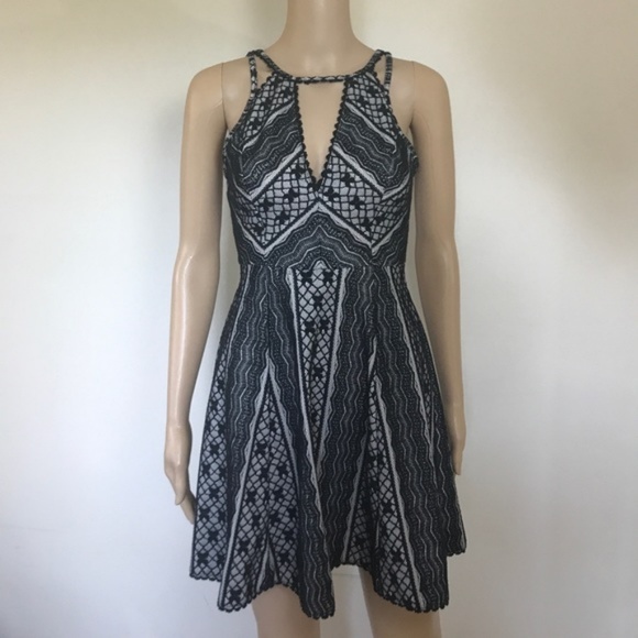 Free People Dresses & Skirts - Free People Black and white lace dress UO Anthro!
